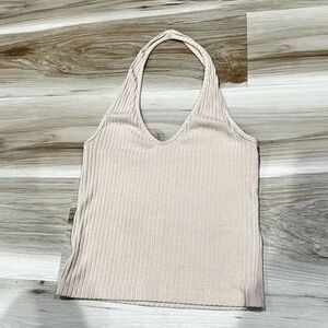 Me to We Tan Halter Cropped Top Women’s Small